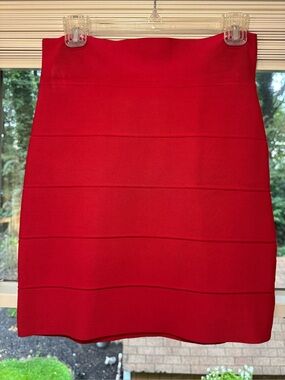 BCBGMaxAzria Red Bandage  Pencil Skirt